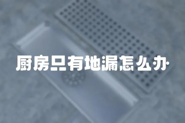 廚房只有地漏怎么辦