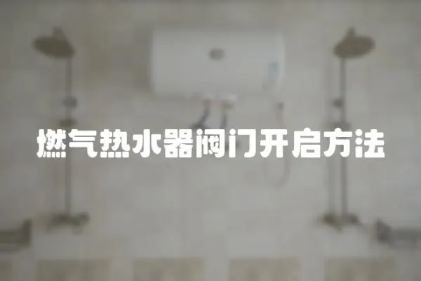 燃?xì)鉄崴鏖y門開啟方法