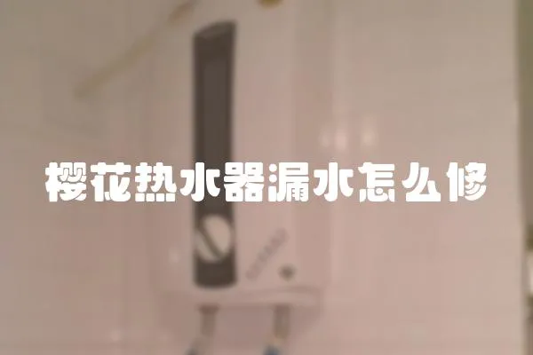 樱花热水器漏水怎么修