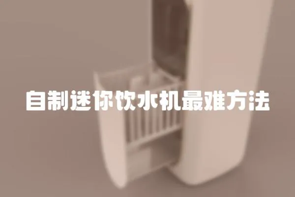 自制迷你飲水機最難方法