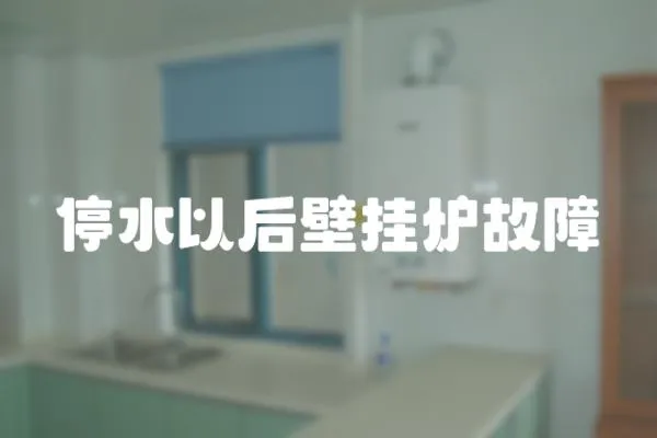 停水以后壁掛爐故障