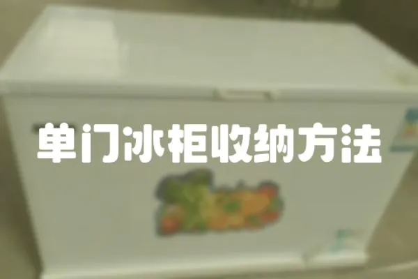 單門冰柜收納方法