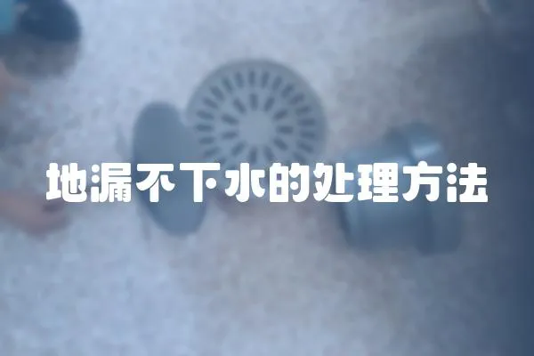 地漏不下水的處理方法