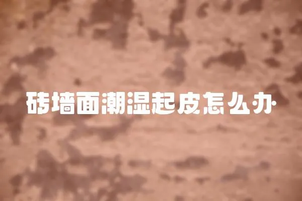 磚墻面潮濕起皮怎么辦