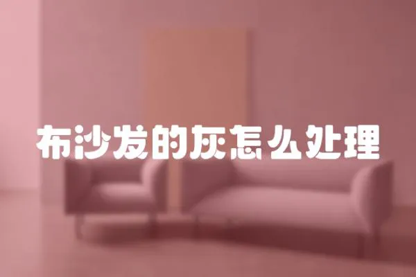 布沙發的灰怎么處理