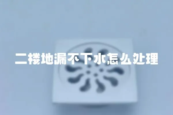 二樓地漏不下水怎么處理