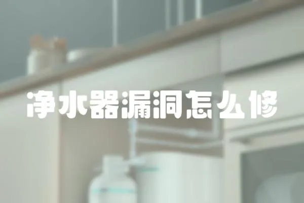 凈水器漏洞怎么修