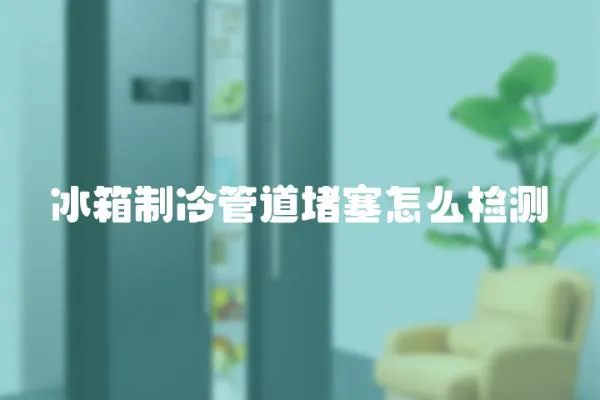 冰箱制冷管道堵塞怎么檢測