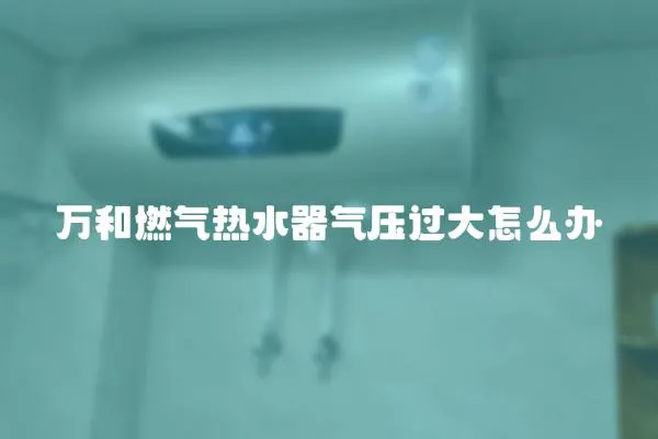 萬和燃氣熱水器氣壓過大怎么辦