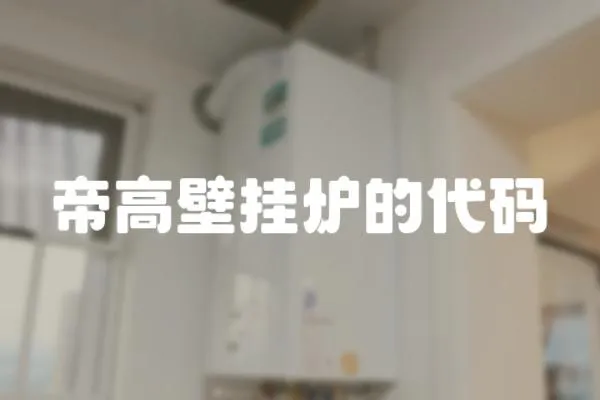 帝高壁掛爐的代碼