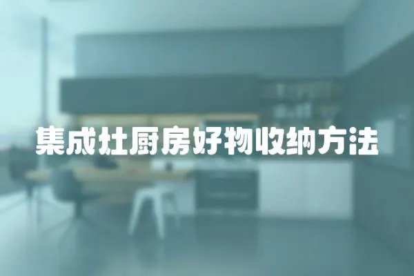 集成灶廚房好物收納方法