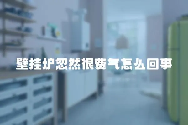 壁掛爐忽然很費氣怎么回事