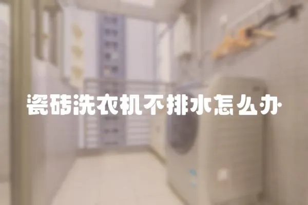 瓷磚洗衣機不排水怎么辦
