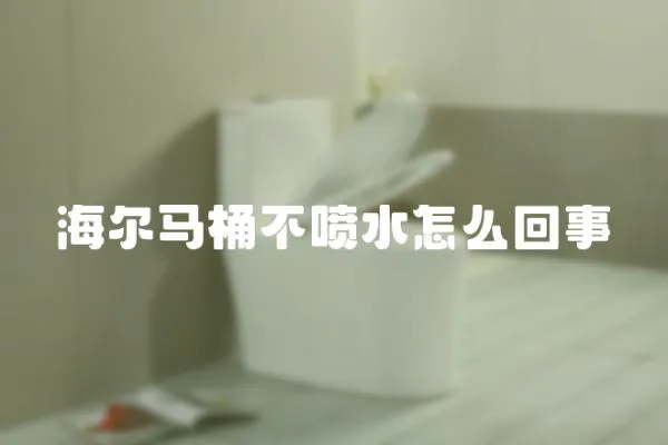 海爾馬桶不噴水怎么回事