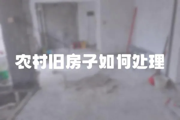 農村舊房子如何處理