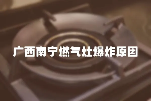 廣西南寧燃氣灶爆炸原因