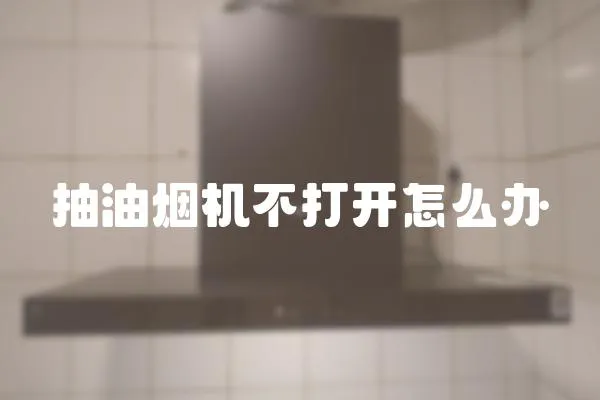 抽油煙機不打開怎么辦
