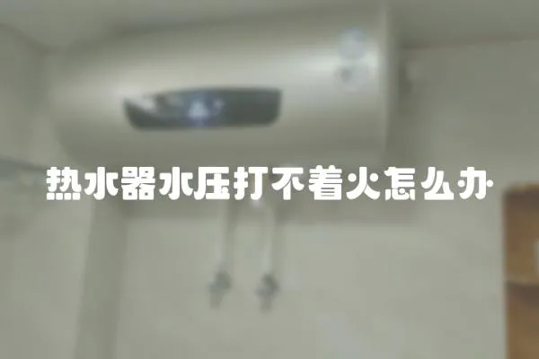 熱水器水壓打不著火怎么辦