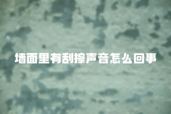 墻面里有刮擦聲音怎么回事