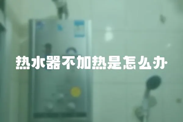 熱水器不加熱是怎么辦