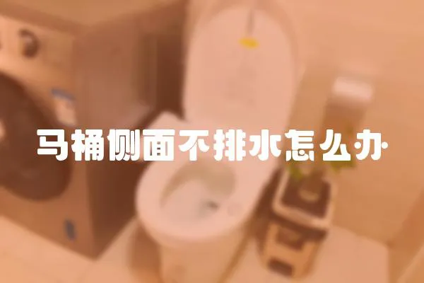 馬桶側面不排水怎么辦