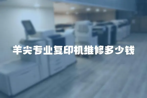 羊尖專業復印機維修多少錢