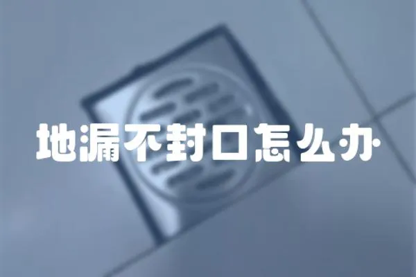 地漏不封口怎么辦