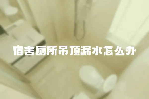 宿舍廁所吊頂漏水怎么辦