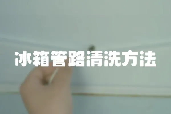 冰箱管路清洗方法