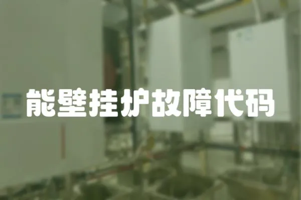 能壁掛爐故障代碼