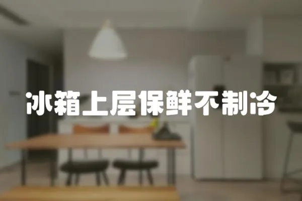 冰箱上層保鮮不制冷