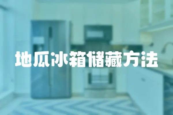 地瓜冰箱儲藏方法