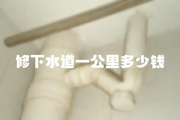 修下水道一公里多少錢