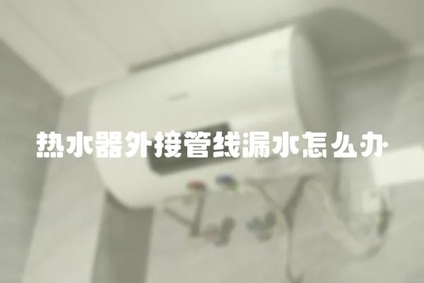 熱水器外接管線漏水怎么辦