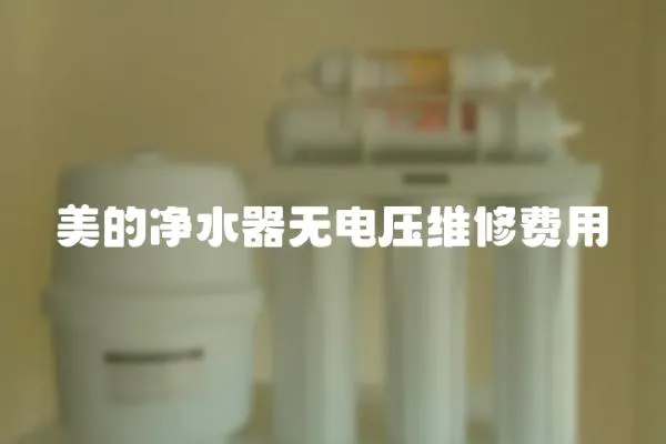 美的凈水器無電壓維修費用