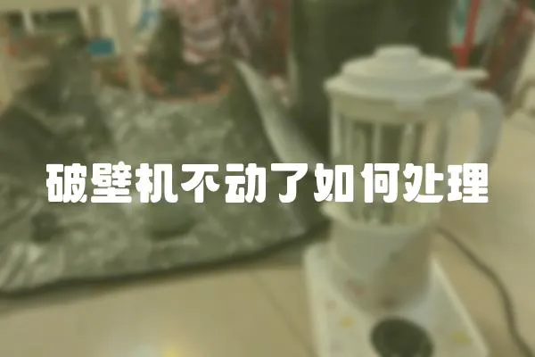 破壁機不動了如何處理