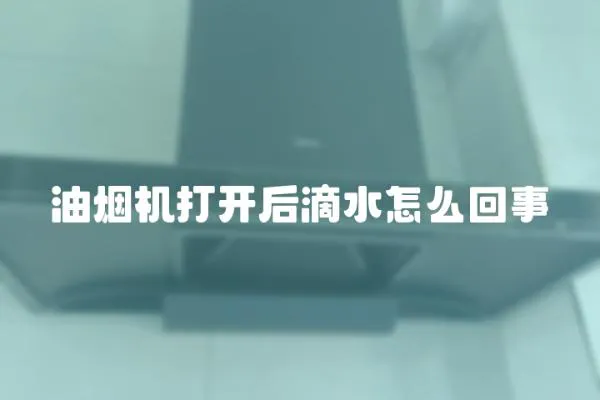 油煙機打開后滴水怎么回事
