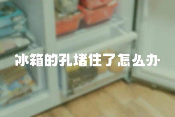 冰箱的孔堵住了怎么辦