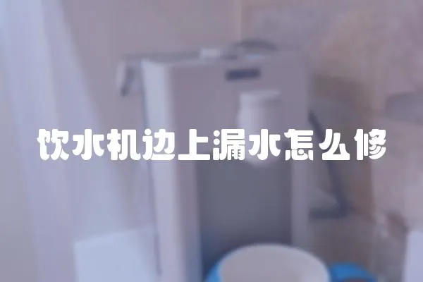 飲水機邊上漏水怎么修