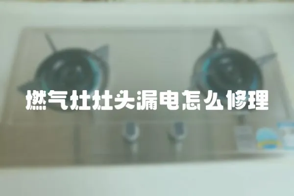 燃?xì)庠钤铑^漏電怎么修理