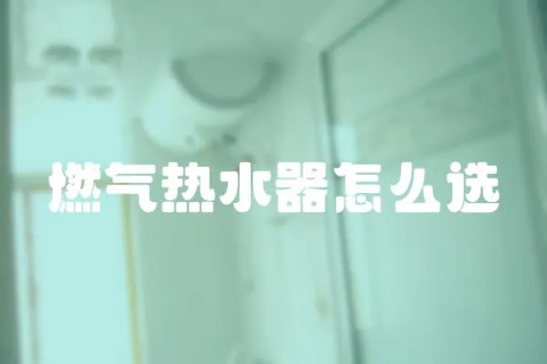 燃氣熱水器怎么選