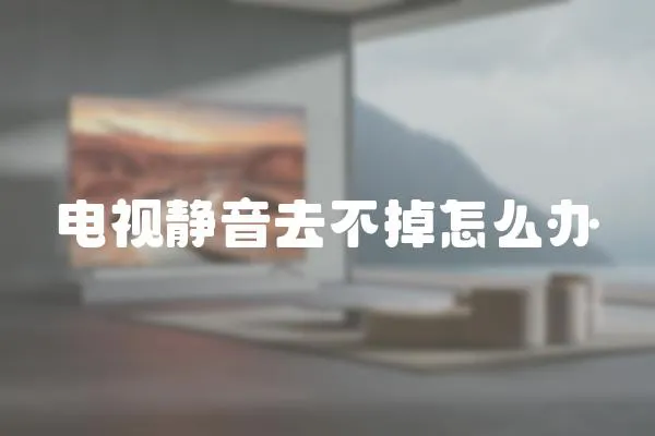 電視靜音去不掉怎么辦