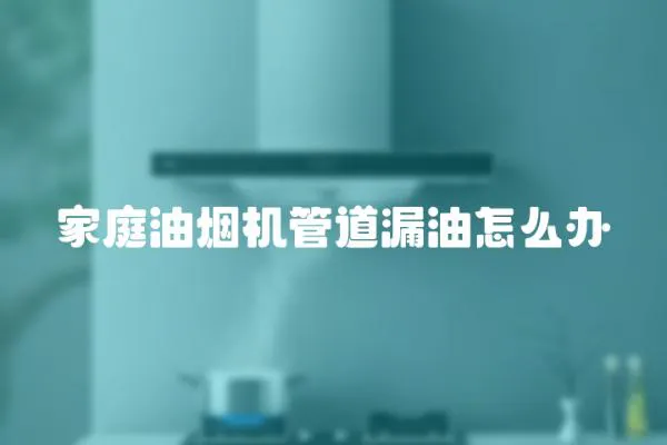 家庭油煙機管道漏油怎么辦