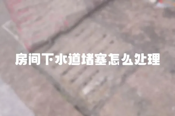 房間下水道堵塞怎么處理