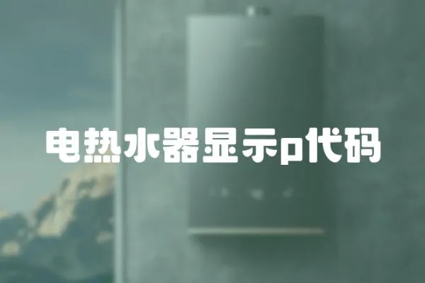 電熱水器顯示p代碼