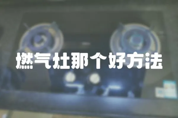 燃氣灶那個好方法