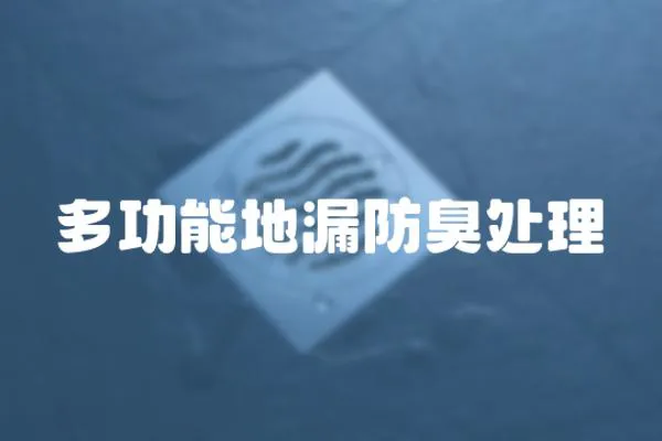 多功能地漏防臭處理