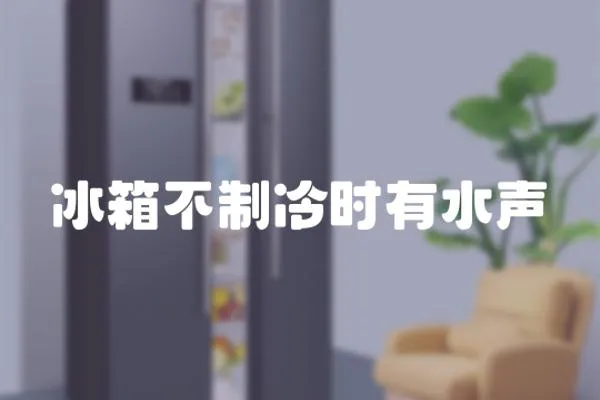 冰箱不制冷時有水聲