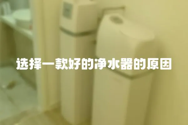 選擇一款好的凈水器的原因