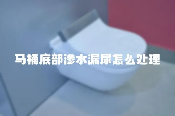 馬桶底部滲水漏尿怎么處理